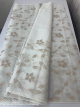 Viscose Organza saree with applique work-MSH238 CloudGrey