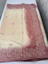 Soft Organza saree with embroidery borders MCW638
