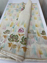 Kota silk saree with prints - MKS832