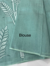 Blended Tussar silk saree with applique work- MSH193