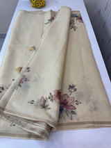 Tissue tussar saree with french knots, sequence and bead work - MS19965 (1)
