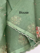 Kota checks saree with embroidery MS7645