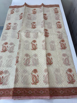 Glass Kota saree with Ajrakh prints MMK121