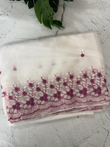 Soft Organza saree with embroidery borders - MCW896