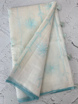 Soft Netkota saree with cross stitch embroidery MSH210