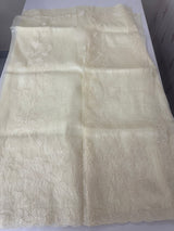 Tissue mix soft Organza saree with applique work MSCK38 Offwhite