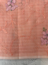 Netkota embriodery saree MS1495 Peach