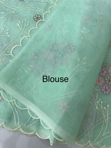 Viscose organza saree with thread work - MSH274