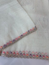 Tissue organza saree with fully worked blouse MS14176