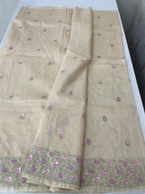 Netkota embriodery saree MS1494 Beige
