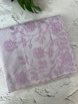 Moonga Kota checks saree with applique work MMC457 Lavender