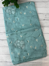 Soft kota silk saree with embriodery and organza applique work MS14509- Blue