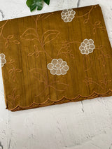 Blended tussar saree with applique borders MTSS459