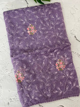Soft kota checks saree with embroidery - MS7676