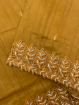 Semi tussar saree with cutwork MSHK566