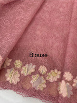 Soft Organza saree with thread work and tissue applique borders - MCW605