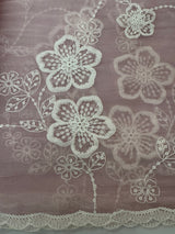 Crush Tissue Organza saree with embroidery - MS14799 PastelPink