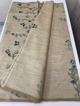 Kanta Handstitched Blended tussar silk saree MS15844