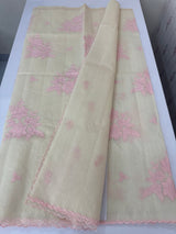 Kota Moonga checks Applique work saree MSH273 - Cream to Pink