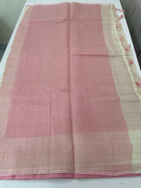 Mul chanderi saree with embriodery & zari lines MSH254