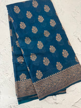 Semi banarasi saree with zari buttas - MBS6754