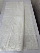 Premium Kota Moonga checks saree with embriodery MSH277 - White(3)