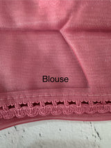 Glass tissue organza saree with embroidery MSF121 DustyPink (2)