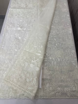 Soft Organza saree with Applique work MSLK478