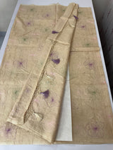Mul chanderi saree with embroidery - MS1427 Beige