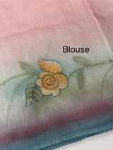 Kota cotton saree with hand embroidery MS10678