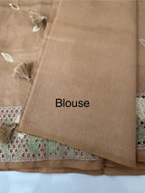 Cutwork Raw silk saree MSH228(2) DustyPeach