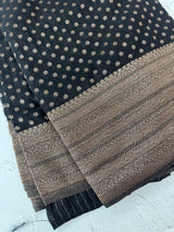 Semi banarasi Khaddi Georgette saree - MS1476 Black
