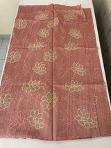 Blended tussar saree with applique work MTSS459