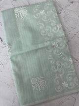 Kota moonga checks embriodery saree MS1494 PastelMint