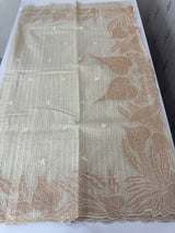 Mul chanderi saree with applique work MSH215