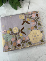Chanderi cotton saree with embroidery borders - MSH4545 DustyLavender
