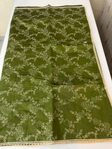 Blended tussar silk saree with embroidery- MSH158 MossGreen