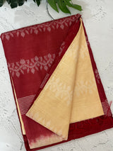 Bhagalpuri Semi tussar saree with contrast pallu and blouse MS899