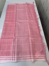Soft organza saree with thread checks and sequence work MOS867 (4) - PeachyPink