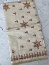 Blended semi tussar silk saree with embroidery MSJ679(4)
