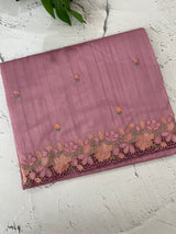Blended tussar saree with cutwork border- MSHK695