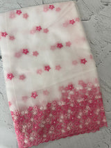Soft Organza saree with embroidery borders - MCW895