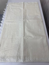 Mul chanderi chikankari embriodery saree MSH291 (2) Offwhite