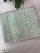 Kota moonga checks embriodery saree MS1494 PastelMint