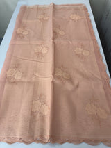Kota Moonga checks Applique work saree MSH278 Peach
