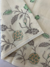 Lightweight Kota Supernet saree with embroidery MS143