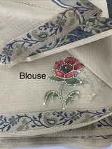 Kota Tissue silk saree with kanta work and french knots MKS3788