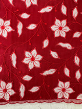 Kota Moonga checks Applique work saree MSH141(3)- Red