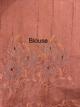 Crushed Matka Blended Tussar silk saree with embroidery MS4890