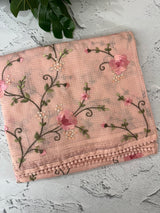Silky kota saree with embriodery MS16426 PastelPeach